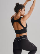 Women's Knitted Nylon Sports Bra Sustainable Yoga Tops - BERLOOK