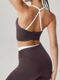 Women's Knitted Nylon Sports Bra Sustainable Yoga Tops - BERLOOK