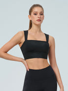 Women's Knitted Nylon Sports Bra Sustainable Yoga Tops - BERLOOK