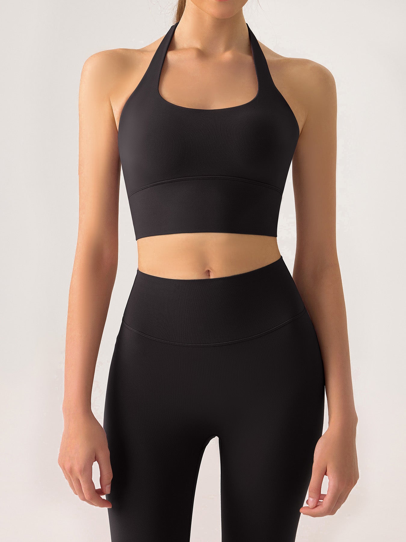 Women's Knitted Nylon Sports Bra Sustainable Yoga Tops - BERLOOK