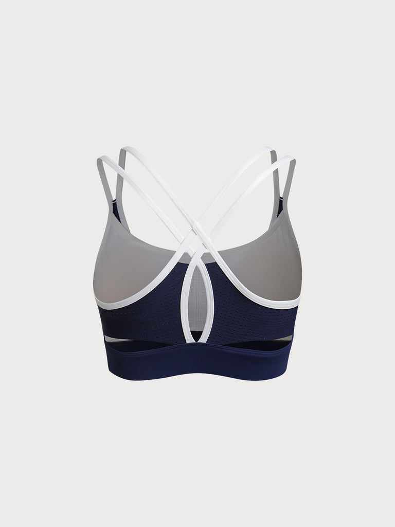 Women's Knitted Nylon Sports Bra Sustainable Yoga Tops - BERLOOK