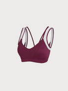 Women's Knitted Nylon Sports Bra Sustainable Yoga Tops - BERLOOK