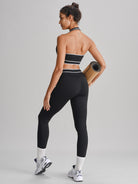 Women's Knitted Nylon Sports Bra Sustainable Yoga Tops - BERLOOK