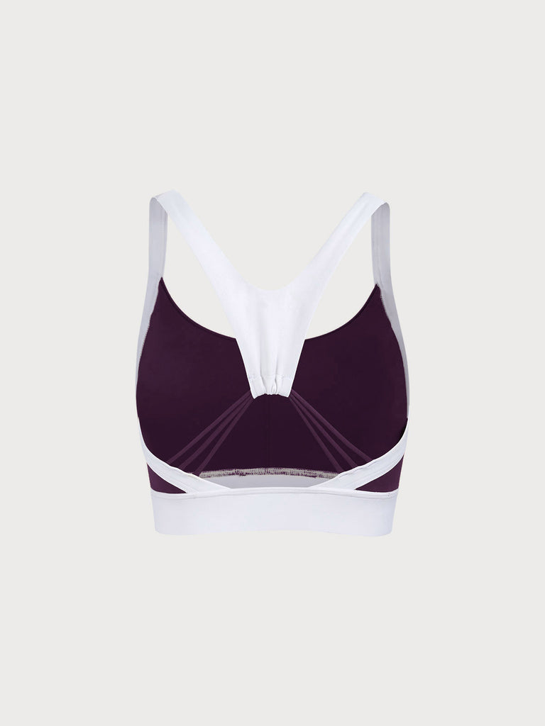 Women's Knitted Nylon Sports Bra Sustainable Yoga Tops - BERLOOK