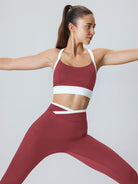 Women's Knitted Nylon Sports Bra Sustainable Yoga Tops - BERLOOK