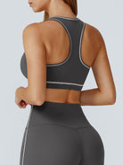 Women's Knitted Nylon Sports Bra Sustainable Yoga Tops - BERLOOK