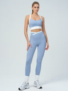 Women's Knitted Nylon Sports Bra Sustainable Yoga Tops - BERLOOK