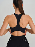 Women's Knitted Nylon Sports Bra Sustainable Yoga Tops - BERLOOK