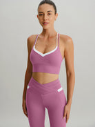 Women's Knitted Nylon Sports Bra Sustainable Yoga Tops - BERLOOK