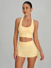 Women's Knitted Nylon Sports Bra Sustainable Yoga Tops - BERLOOK