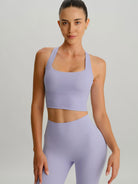 Women's Knitted Nylon Sports Bra Sustainable Yoga Tops - BERLOOK