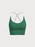 Women's Knitted Nylon Sports Bra Sustainable Yoga Tops - BERLOOK