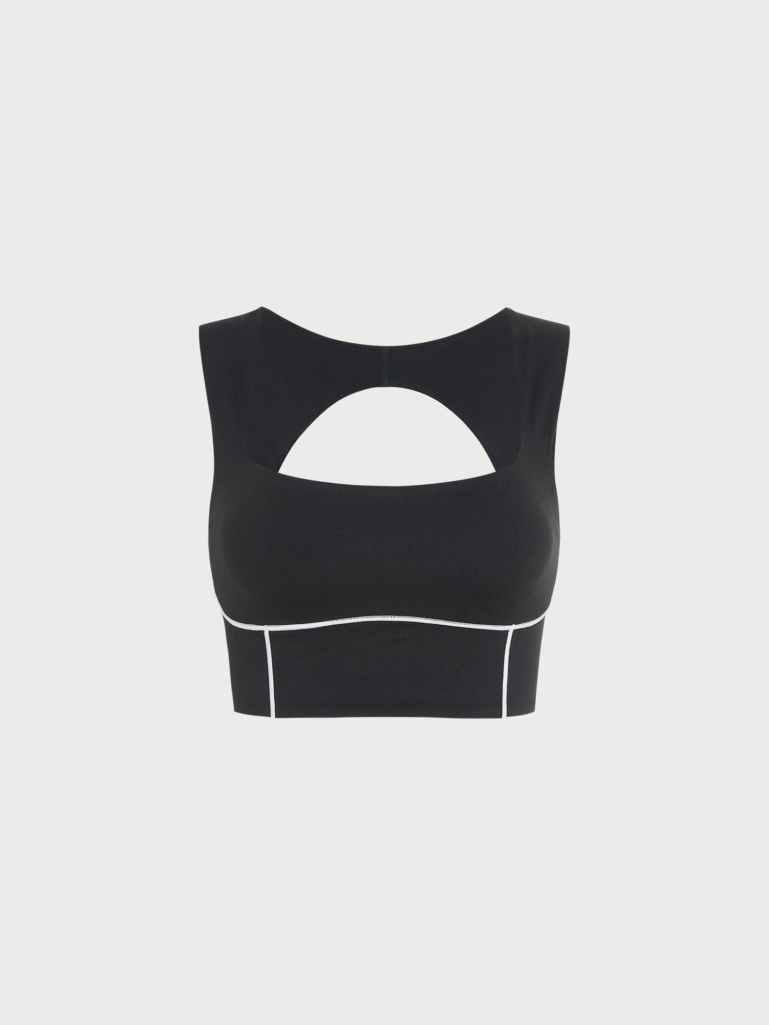 Women's Knitted Nylon Sports Bra Sustainable Yoga Tops - BERLOOK