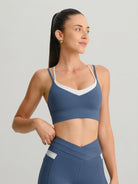 Women's Knitted Nylon Sports Bra Sustainable Yoga Tops - BERLOOK
