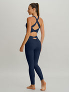 Women's Knitted Nylon Sports Bra Sustainable Yoga Tops - BERLOOK