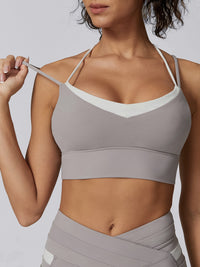 Women's Knitted Nylon Sports Bra Sustainable Yoga Tops - BERLOOK