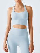 Women's Knitted Nylon Sports Bra Sustainable Yoga Tops - BERLOOK