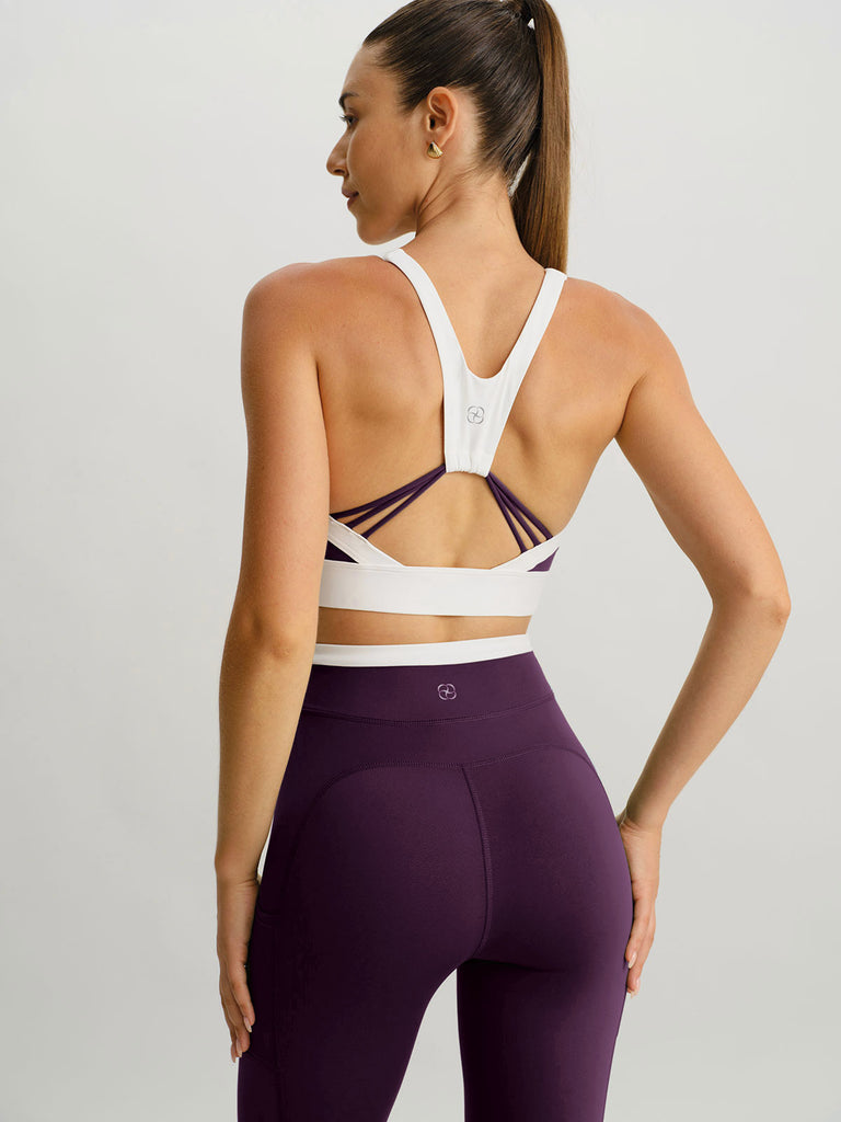 Women's Knitted Nylon Sports Bra Sustainable Yoga Tops - BERLOOK