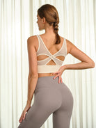 Women's Knitted Nylon Sports Bra Sustainable Yoga Tops - BERLOOK