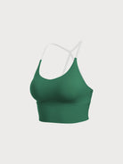 Women's Knitted Nylon Sports Bra Sustainable Yoga Tops - BERLOOK