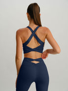 Women's Knitted Nylon Sports Bra Sustainable Yoga Tops - BERLOOK