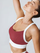 Women's Knitted Nylon Sports Bra Sustainable Yoga Tops - BERLOOK