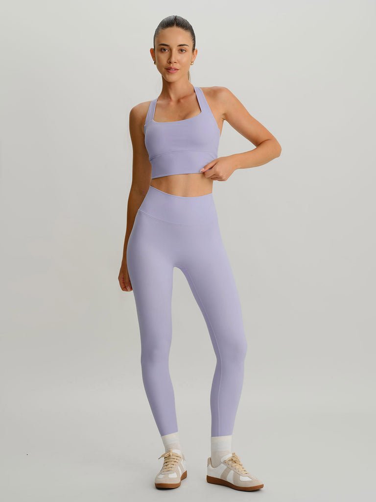Women's Knitted Nylon Sports Bra Sustainable Yoga Tops - BERLOOK