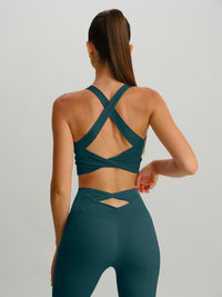 Women's Knitted Nylon Sports Bra Sustainable Yoga Tops - BERLOOK