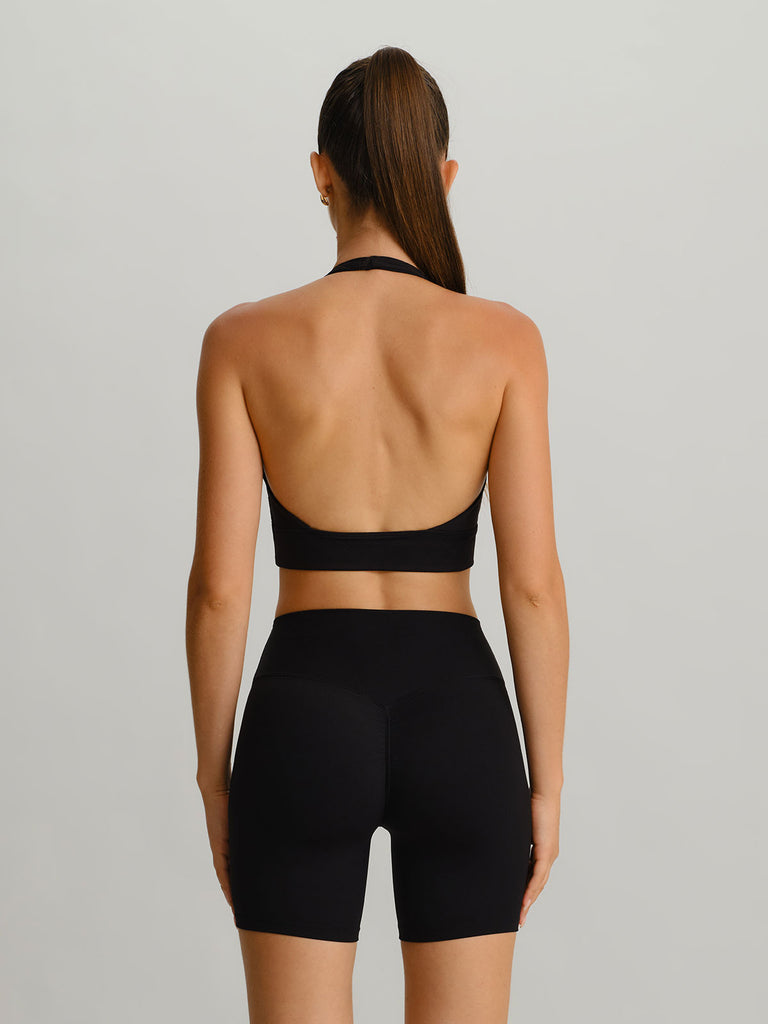 Women's Knitted Nylon Sports Bra Sustainable Yoga Tops - BERLOOK