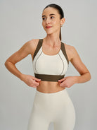 Women's Knitted Nylon Sports Bra Sustainable Yoga Tops - BERLOOK