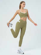 Women's Knitted Nylon Sports Bra Sustainable Yoga Tops - BERLOOK
