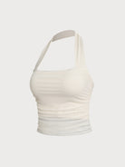 Women's Knitted Nylon Sports Bra Sustainable Yoga Tops - BERLOOK