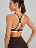 Women's Knitted Nylon Sports Bra Sustainable Yoga Tops - BERLOOK