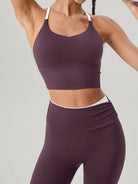 Women's Knitted Nylon Sports Bra Sustainable Yoga Tops - BERLOOK