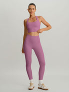 Women's Knitted Nylon Sports Bra Sustainable Yoga Tops - BERLOOK