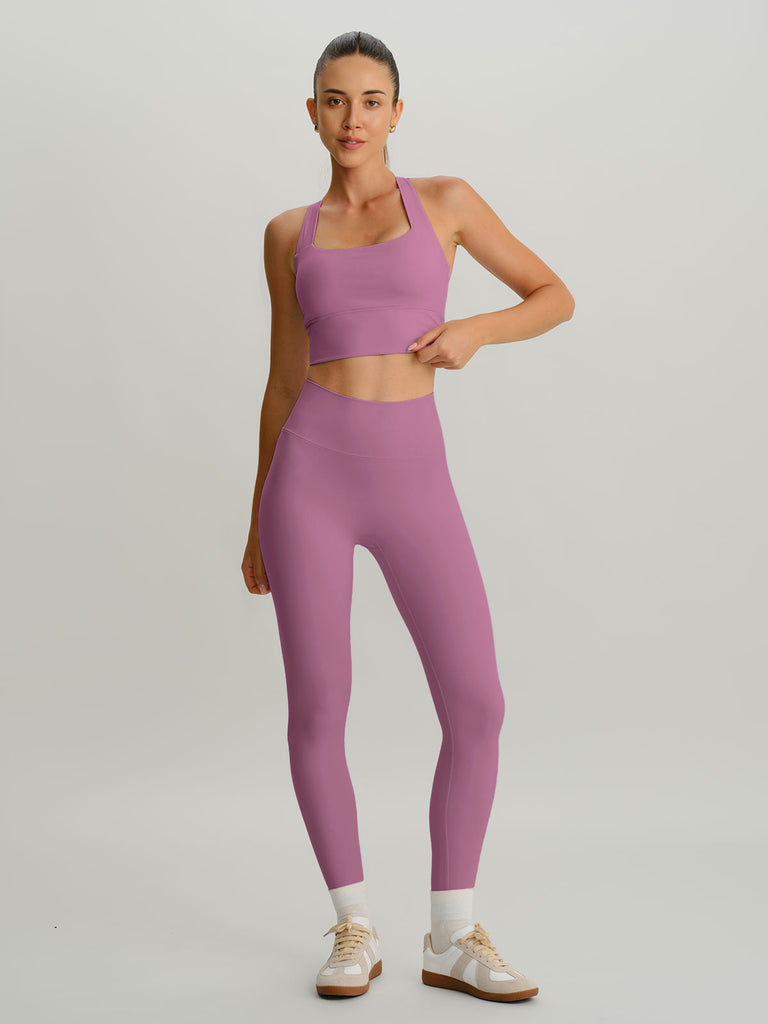 Women's Knitted Nylon Sports Bra Sustainable Yoga Tops - BERLOOK