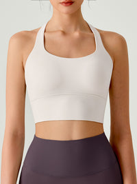 Women's Knitted Nylon Sports Bra Sustainable Yoga Tops - BERLOOK