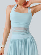 Women's Knitted Nylon Sports Bra Sustainable Yoga Tops - BERLOOK