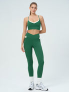 Women's Knitted Nylon Sports Bra Sustainable Yoga Tops - BERLOOK