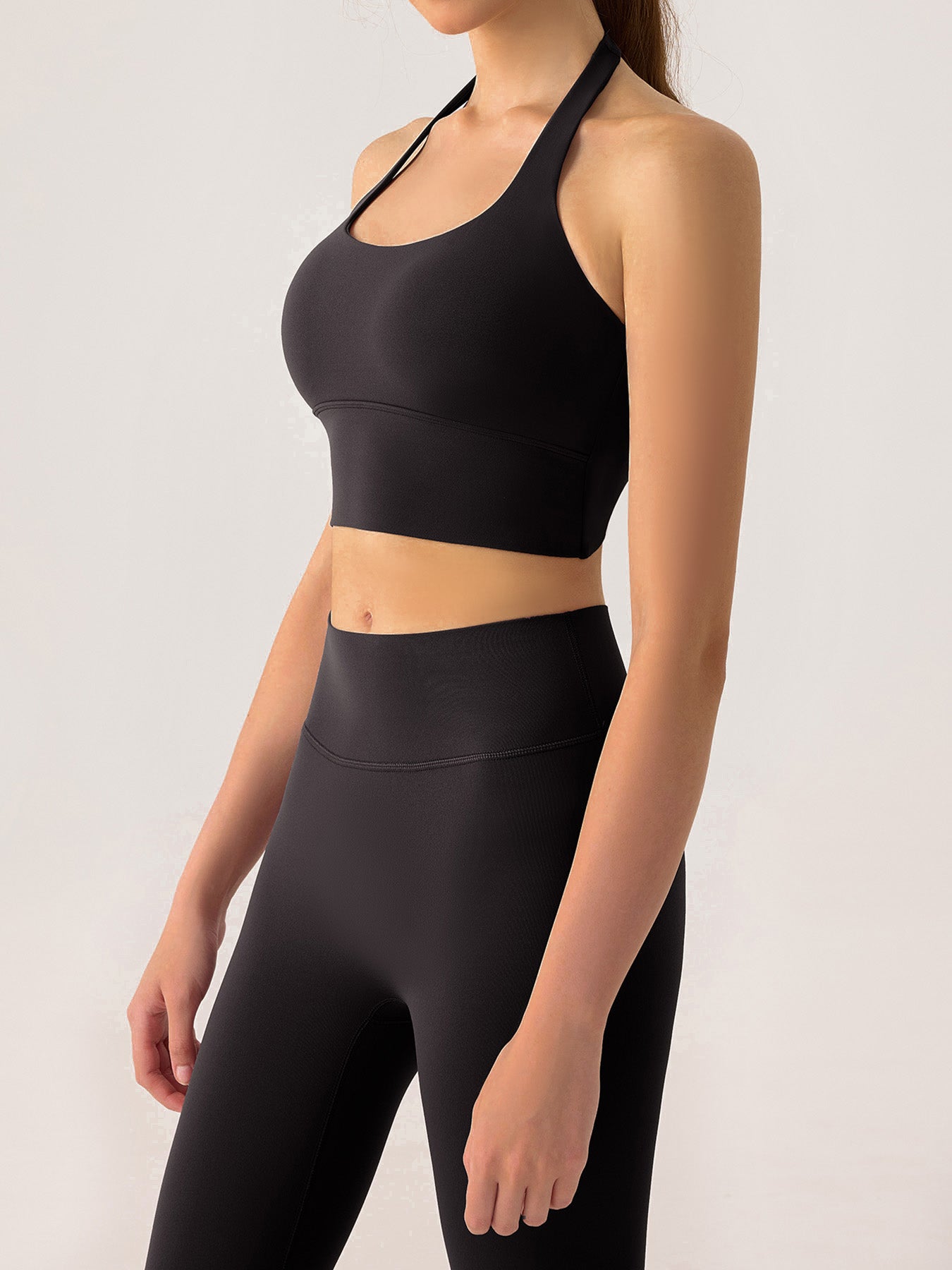 Women's Knitted Nylon Sports Bra Sustainable Yoga Tops - BERLOOK