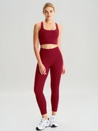 Women's Knitted Nylon Sports Bra Sustainable Yoga Tops - BERLOOK