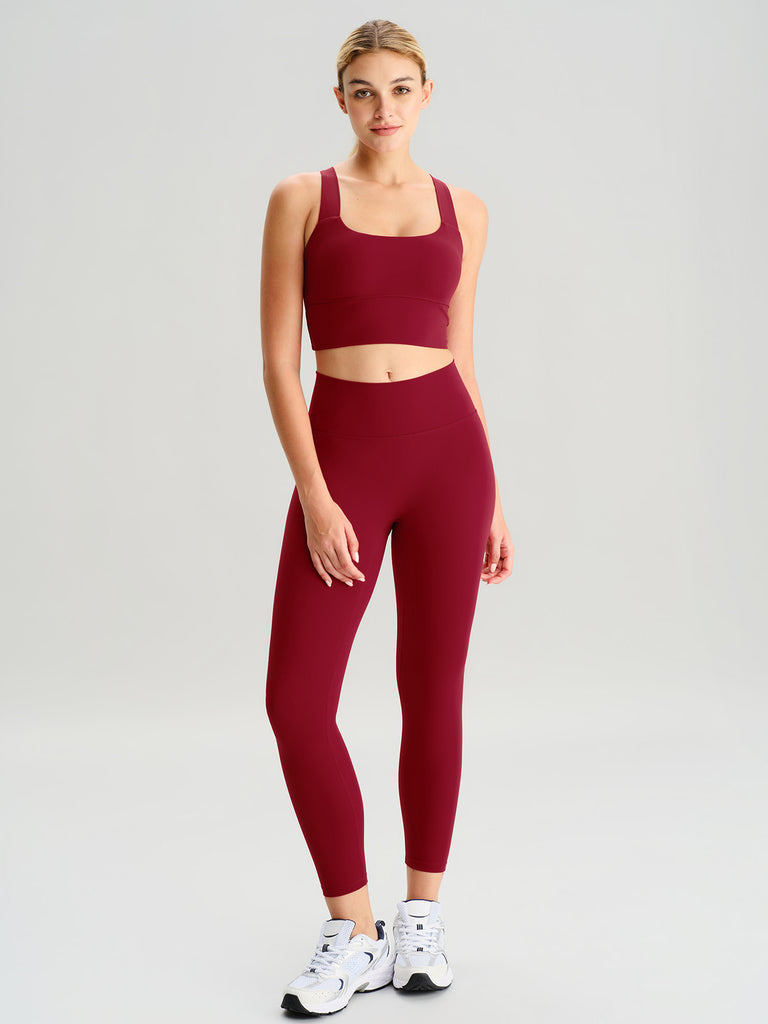 Women's Knitted Nylon Sports Bra Sustainable Yoga Tops - BERLOOK