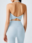 Women's Knitted Nylon Sports Bra Sustainable Yoga Tops - BERLOOK