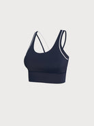 Women's Knitted Nylon Sports Bra Sustainable Yoga Tops - BERLOOK