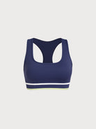 Women's Knitted Nylon Sports Bras Blue Sustainable Yoga Tops - BERLOOK