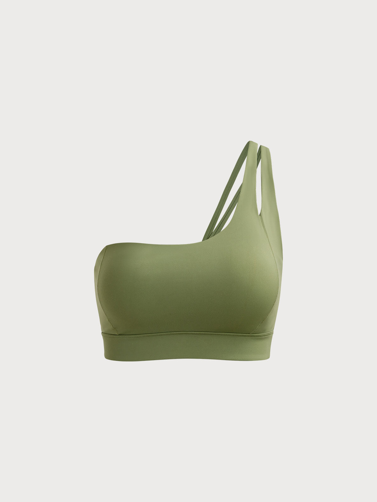Women's Knitted Nylon Sports Bras Grey Green Sustainable Yoga Tops - BERLOOK