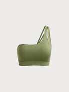 Women's Knitted Nylon Sports Bras Grey Green Sustainable Yoga Tops - BERLOOK