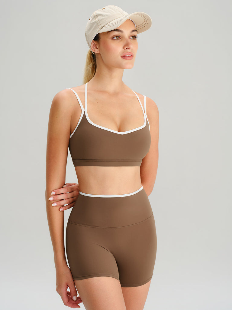 Women's Knitted Nylon Sports Bras Sustainable Yoga Tops - BERLOOK
