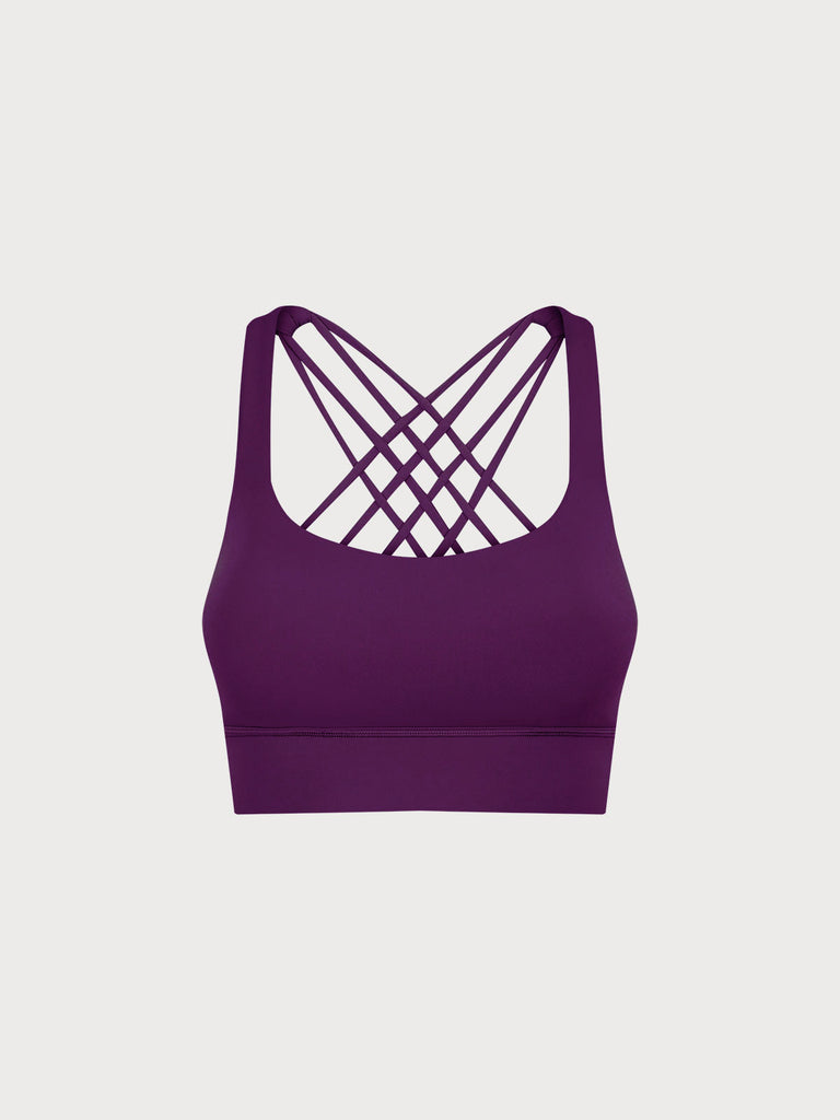 Women's Knitted Nylon Sports Bras Sustainable Yoga Tops - BERLOOK