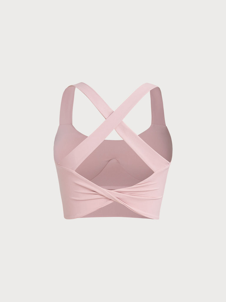Women's Knitted Nylon Sports Bras Sustainable Yoga Tops - BERLOOK
